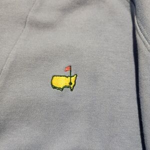 Masters Collection Mens Large 100% Pima Cotton, Blue 1/4 Zip Pullover